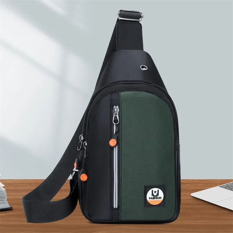 New Chest Bag Men's Multi-layer Pocket Single Shoulder Crossbody Bag Lightweight Sports Backpack Outdoor Riding Crossbody Bag