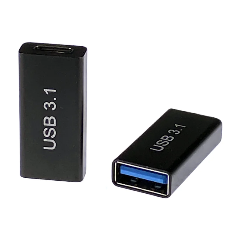 1PCS USB 3.0 Coupler Female to USB Type C Female Adapter Super Speed USB3.0 Type-C Extender Connection Converter