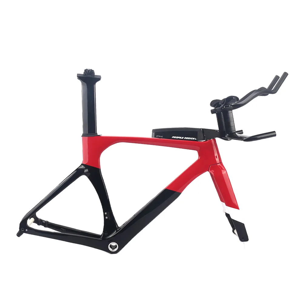 Carbon TT Bike Frameset T1000 Carbon Fiber Time Trial Racing Bike Frame Disc Brake Full Carbon TT Road Bicycle Frame Triathlon