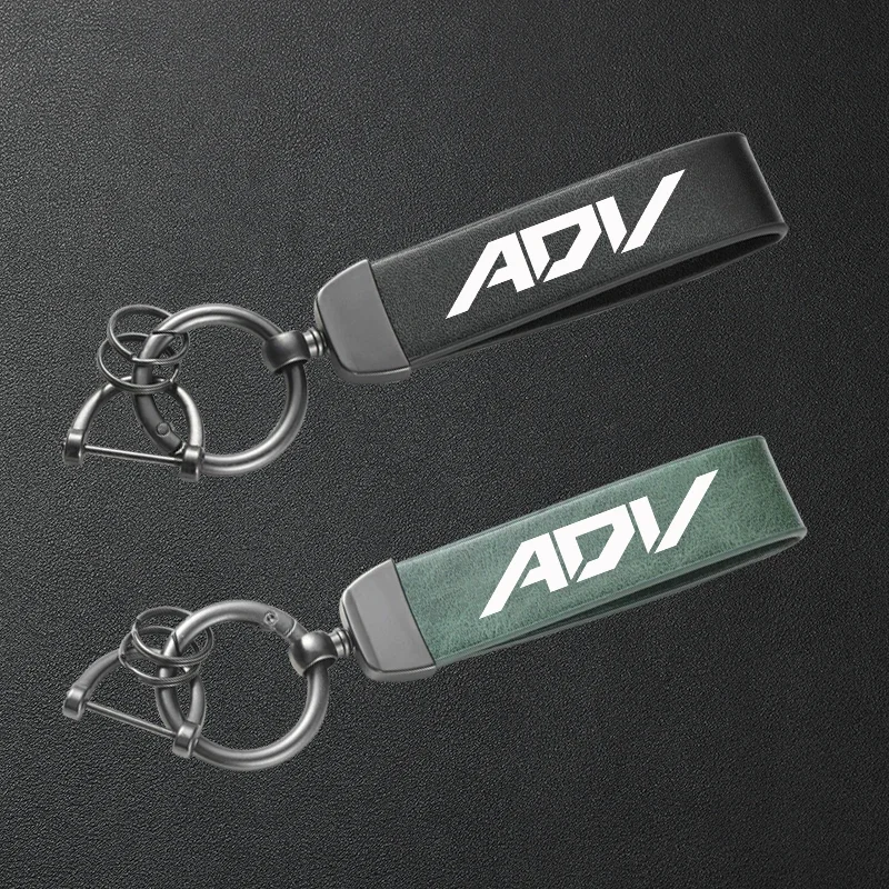 

For HONDA ADV350 ADV160 ADV150 ADV125 ADV 350 Accessories High-Grade Leather Motorcycle Keychain Holder Keyring