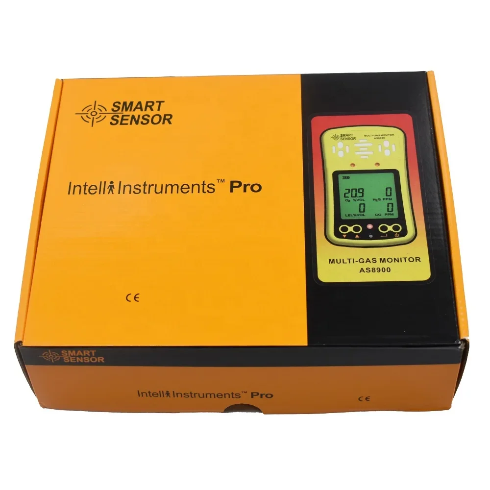 Capteur intelligent 4 en 1 pour gaz combustible, analyseur, détecteur, multi-O2CO H2S, AS8900