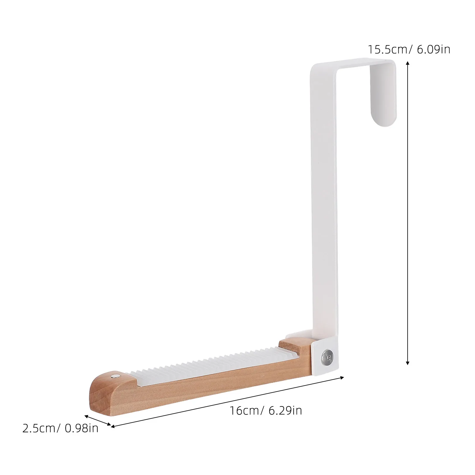 2Pcs Heavy Duty Foldable Over The Door Hanger No-Drill Back Door Hook for Jackets Towels Robes Bags Dorm Apartment Laundry Room view 2