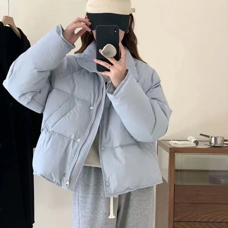 

Winter Puffer Down Coat Jacket Womens Quilted Cotton Padded Warm Coats Casual Windbreaker Outdoor Parkas Outwerwear Stand Collar