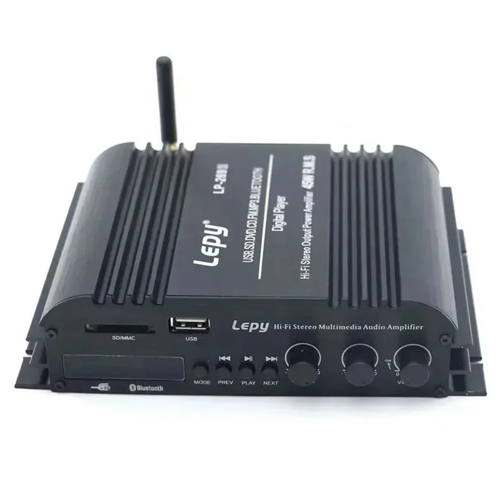 

For LEPY LP-269S Bluetooth Amplifier 4-Channel HiFi Stereo USB SD DVD CD FM MP3 Sound Amp for Car Home Computer Lossless Music