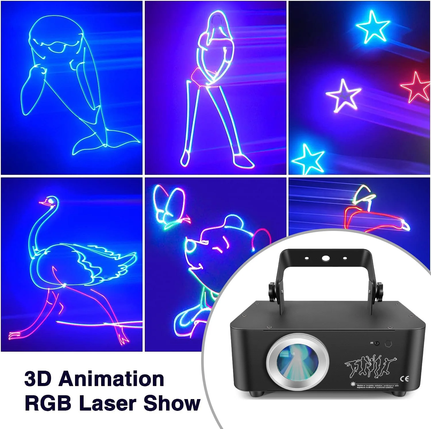 Animation Light Party Entertainment 3d Animation Laser lamp DJ Projector Beam Lines Stage Lamp Scan DMX Dance Bar Club Light