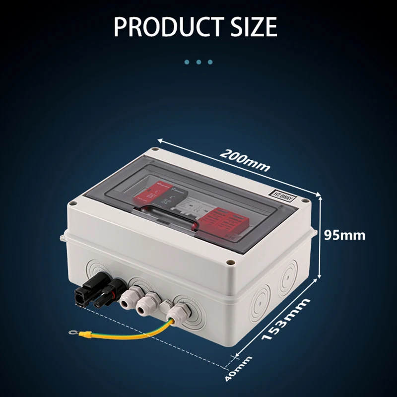 Imagem -06 - Solar Fotovoltaica pv Combiner Box Blitzschutz Eingang Aus Dc600v Impermeável Ip65 Spd 600v Cordas