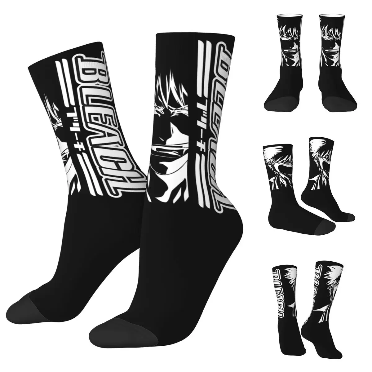 

Japan Anime Bleach Zaraki Kenpachi Men and Women printing Socks,fashion Applicable throughout the year Dressing Gift