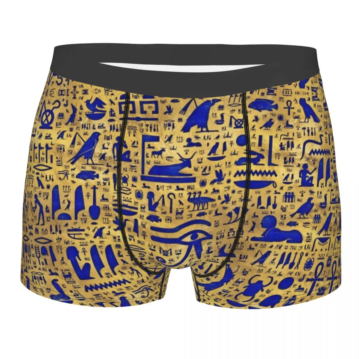 Custom Fashion Egyptian Hieroglyphic Boxers Shorts Panties Men's Underpants Breathable Ancient Egypt Culture Briefs Underwear