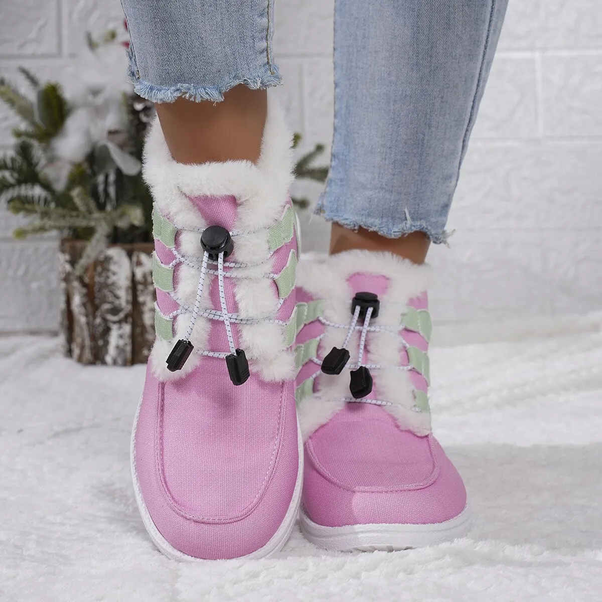 Women Boots Casual Warm Shoes for Women Snow Boots Winter Slip on Lady Comfort Female Ankle Boot Footwear Botas De Mujer image 4