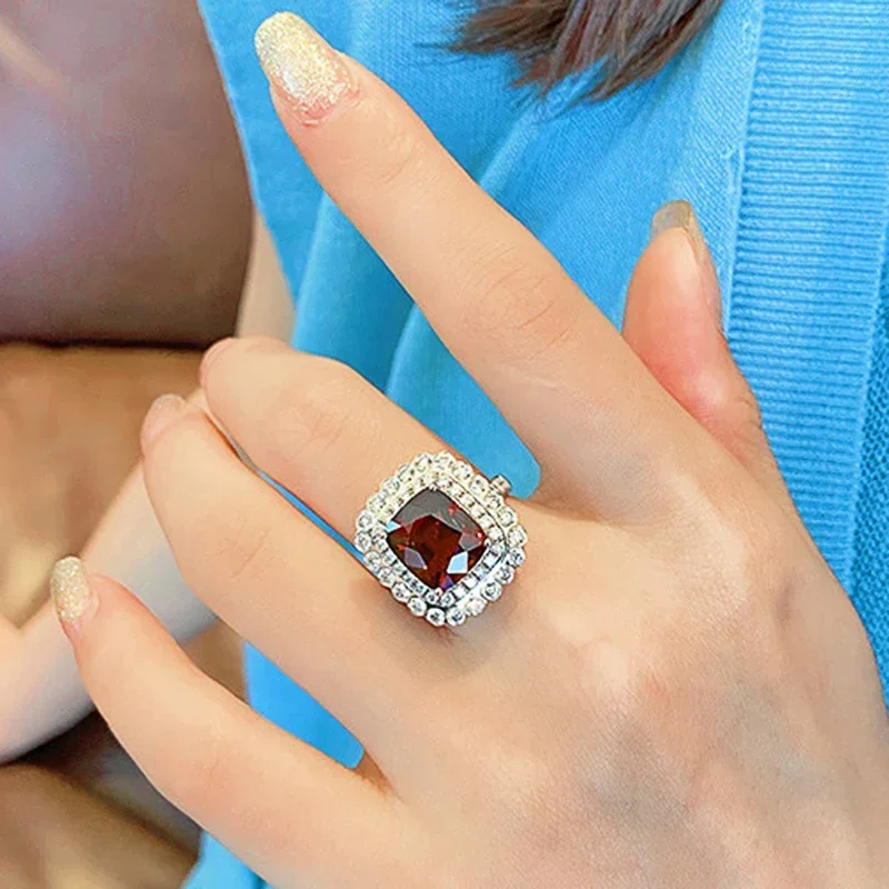 2025 الجمالية العقيق تشيكوسلوفاكيا النساء خواتم ل الزفاف المشاركة الفاخرة الإناث فنجر اكسسوارات هدية للذكرى السنوية مجوهرات الأزياء