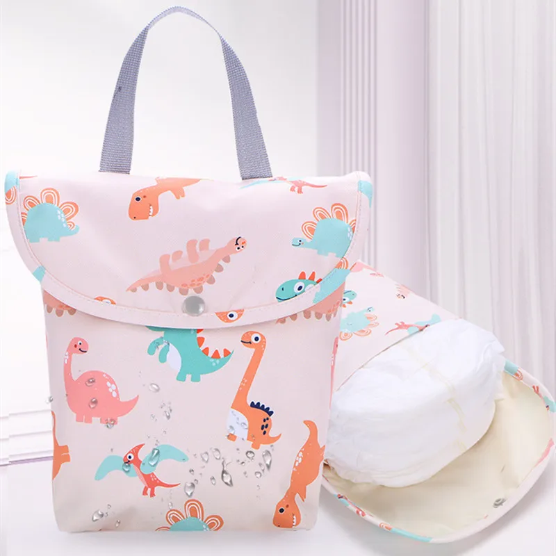 New Waterproof Reusable Baby Diaper Bag Baby Handbag Large Capacity Mommy Diaper Storage Bag Carrying Bag For Going Out