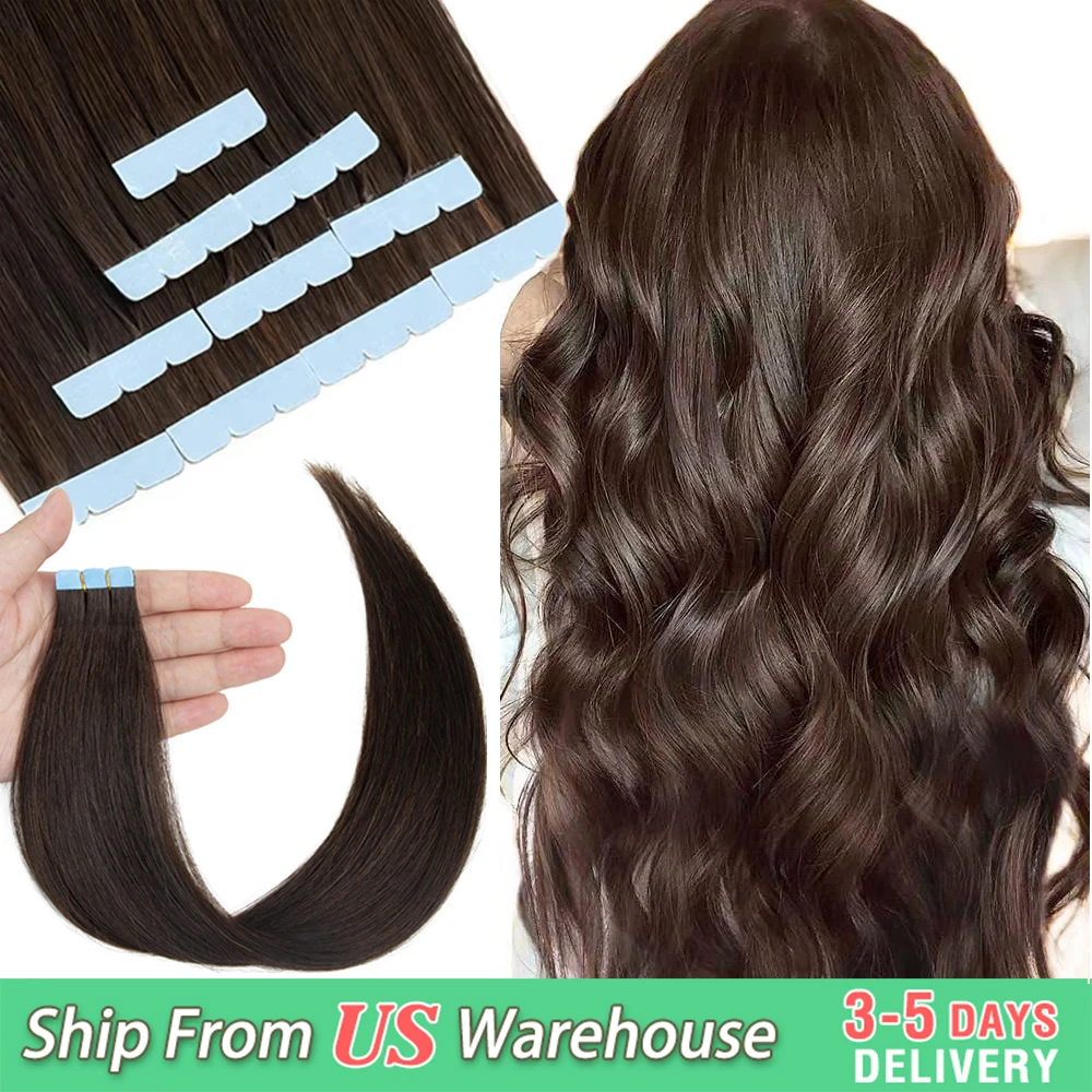 Mini nastro nelle estensioni dei capelli umani Trama della pelle fatta a macchina Nastro naturale Remy nell'estensione dei capelli Nastro invisibile 3x0,8 cm 10 pz/pacco