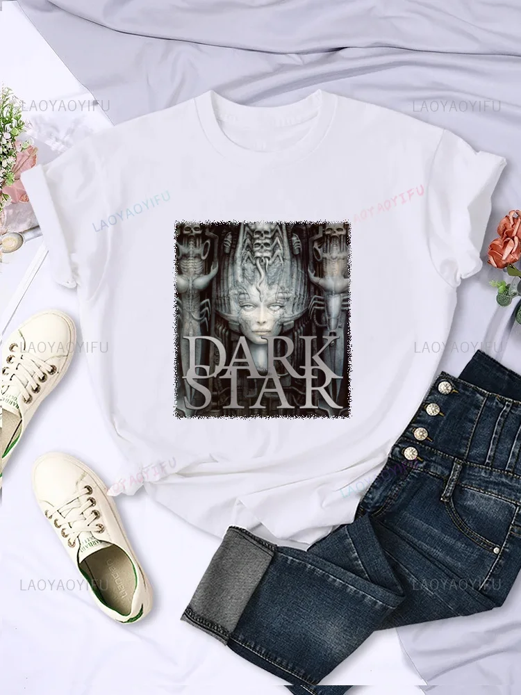 

HR Giger Li 1 Art Print Graphic Casual Street Wear Harajuku Fashion Summer Men women universal short-sleeved T-shirts