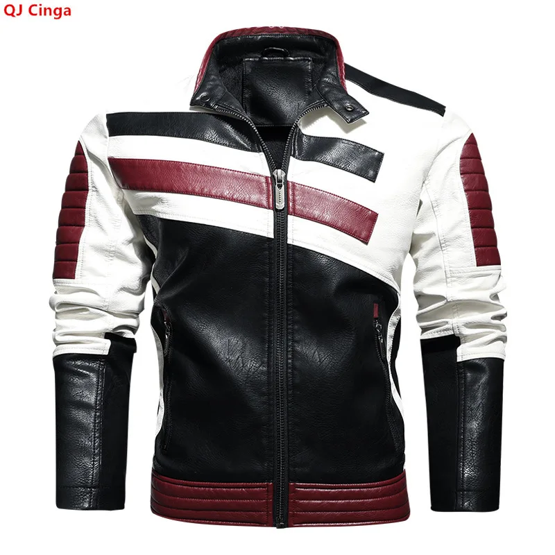 leather biker jacket lee cooper pu biker