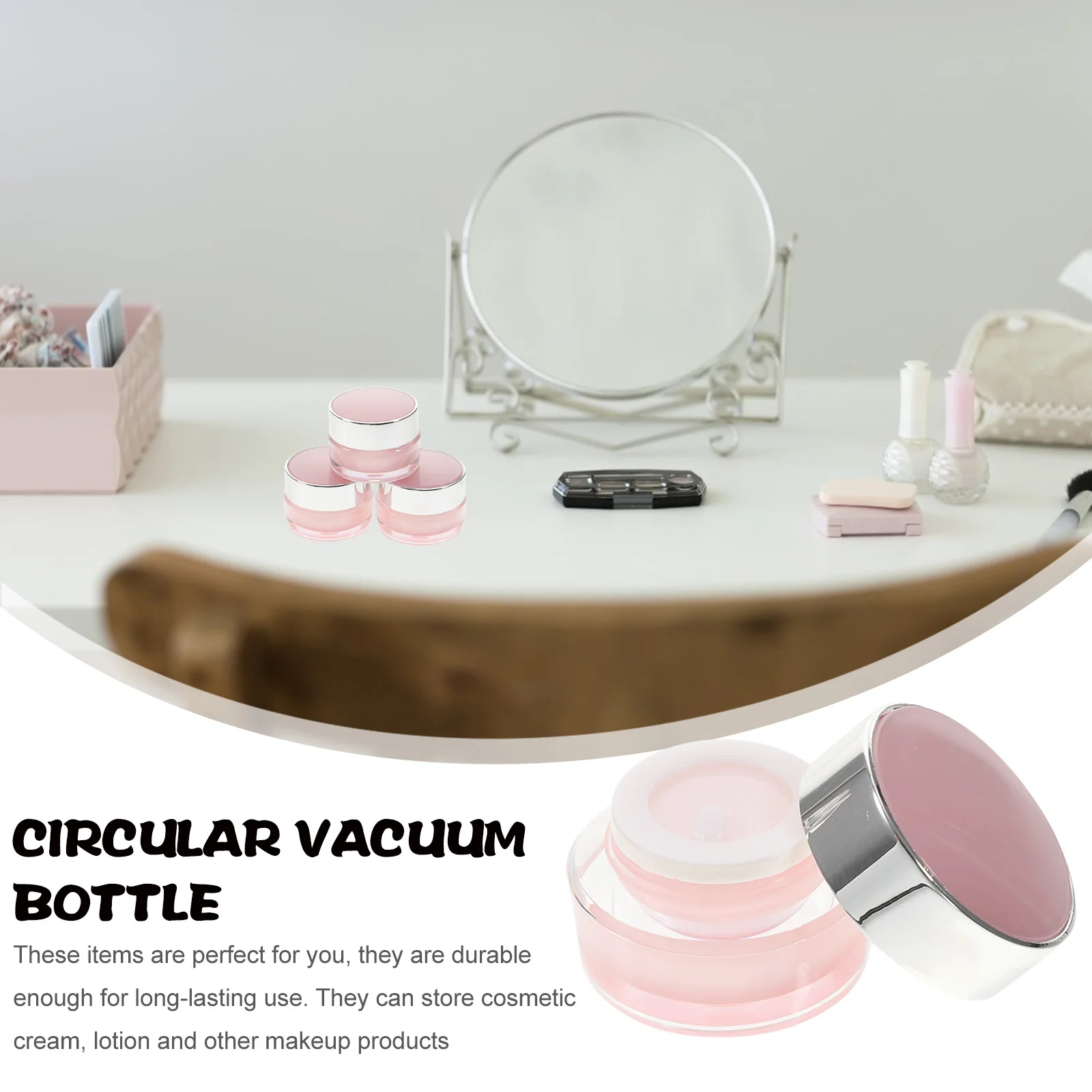 

4pcs Circular Cream Lotion Travel Skincare Containers Bottle 5g Empty Jars Travel Portable Containers Skincare Makeup Storage