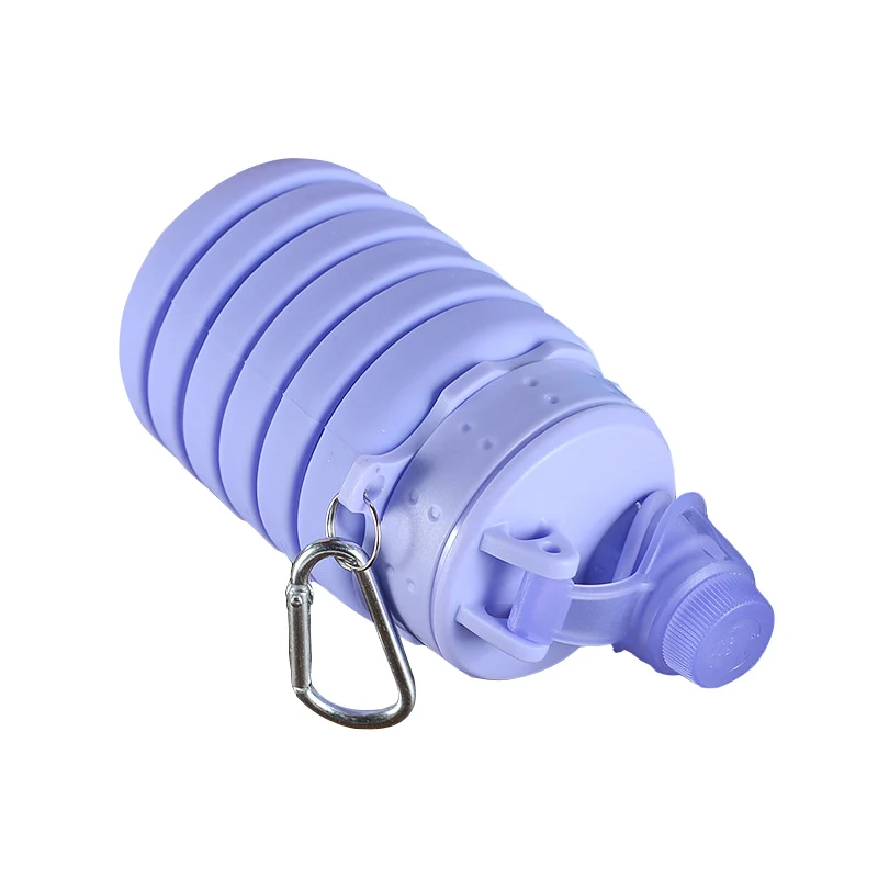Neue tragbare Silikon-Wasserflasche, einziehbar, zusammenklappbar, Kaffeeflasche, Tassen, E, Outdoor-Reisewerkzeuge, zusammenklappbare Sportflaschen – Detail 4