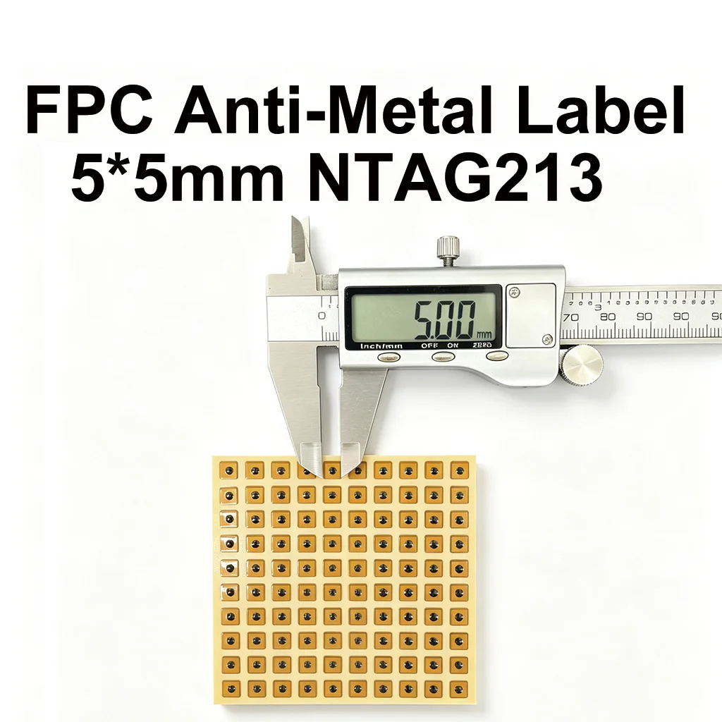 Ultra Small 5*5mm Micro FPC NFC Tag NTAG213 13.56MHz Rewritable Mini RFID Sticker for Wearables And IoT Device Pairing