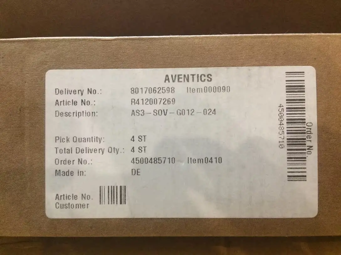 German Aventics Solenoid Valve Order Number 0821002003