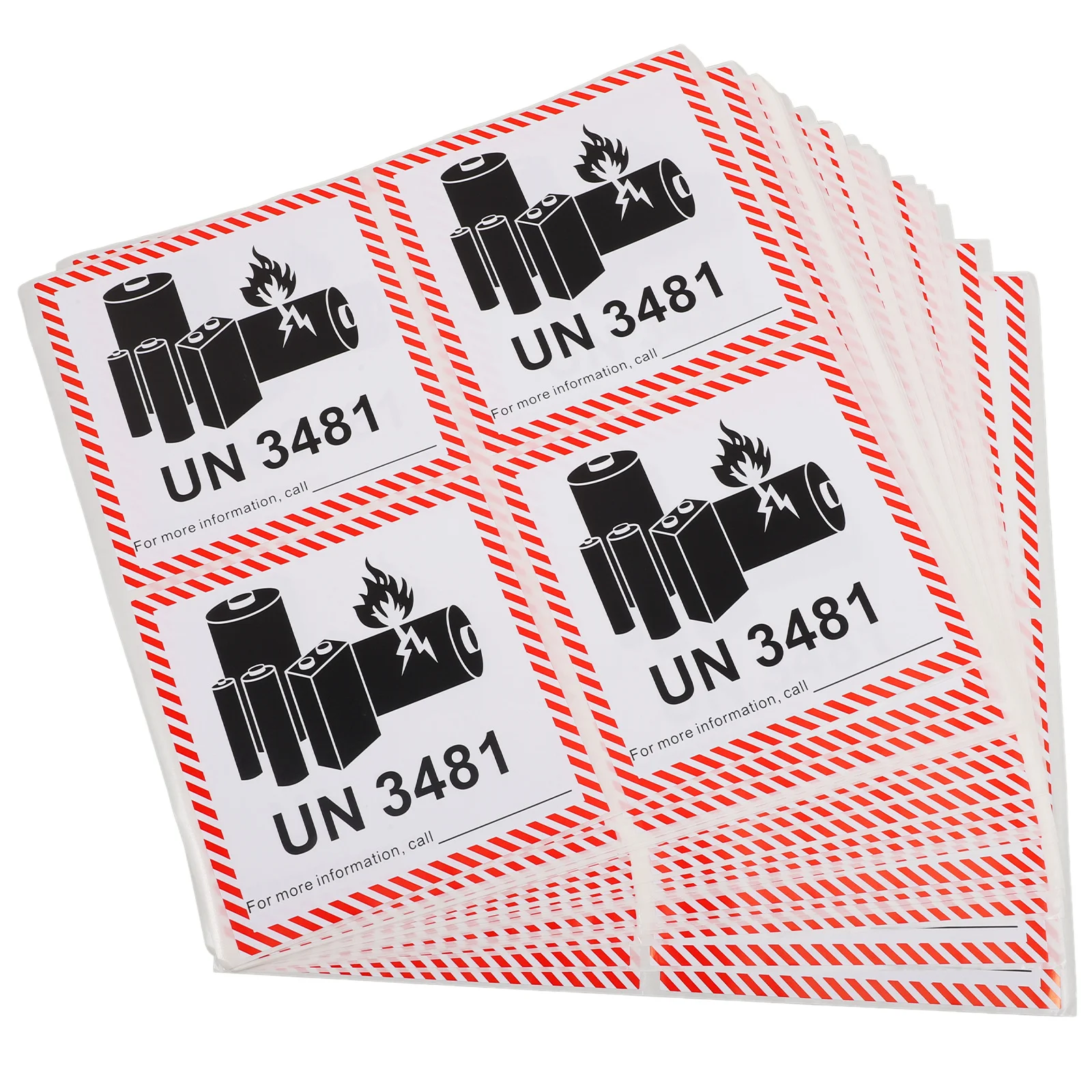 

100Pcs Labels Peel and Stick Fire Safety Warning Decals for Shipping Storage Waterproof Reliable Adhesion