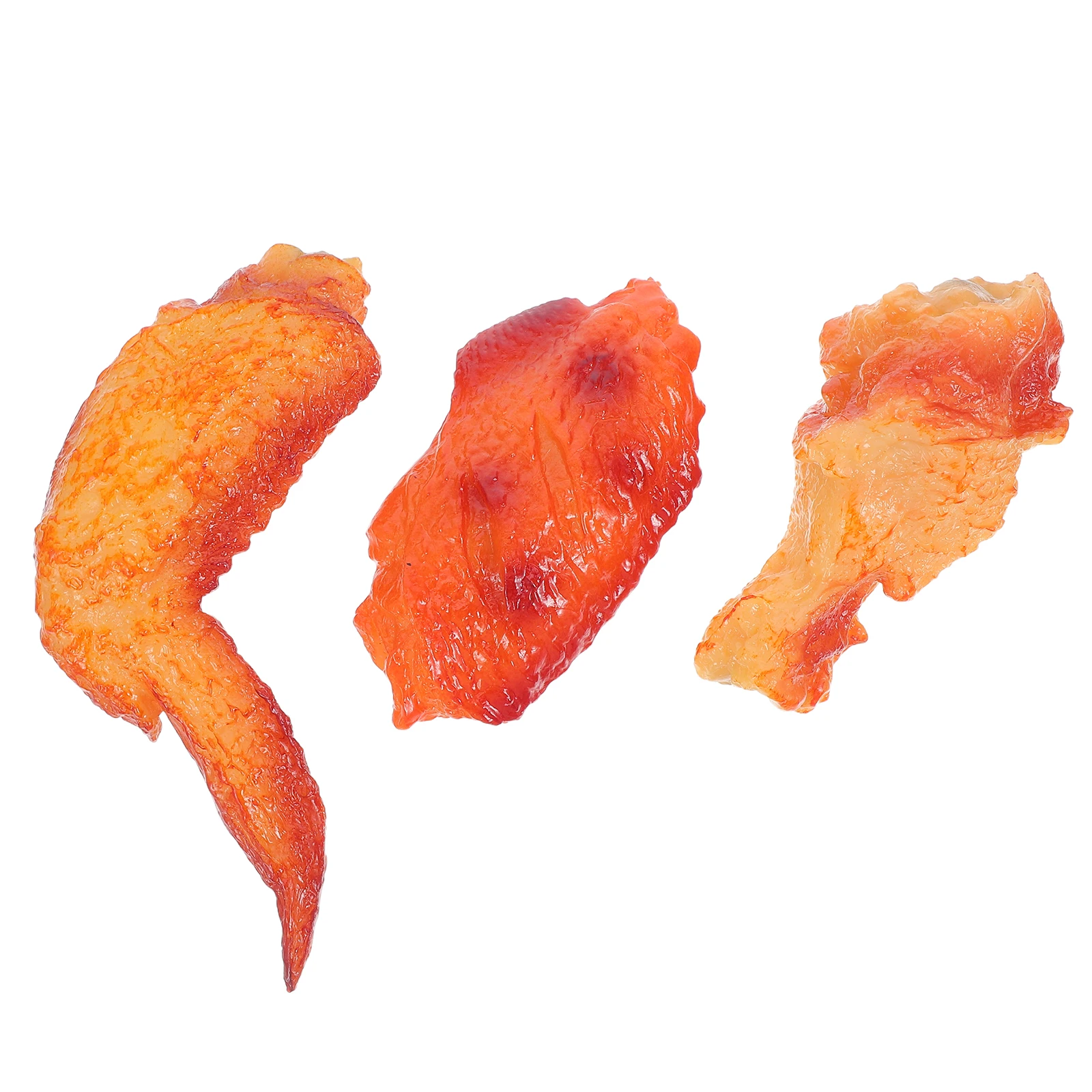 

3pcs Simulated Chicken Leg Model Realistic Artificial Fried Drumstick Display Legs PVC Fake Props for Home Party Restaurant