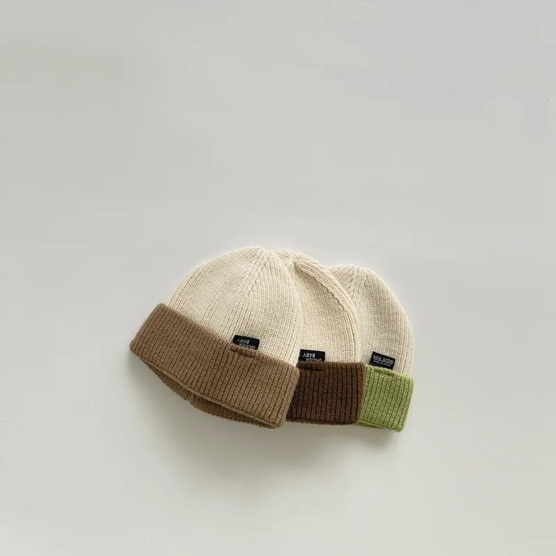 Gorros de punto de moda para niños y niñas, gorros suaves y cálidos para bebés, gorros casuales para niños, Otoño e Invierno