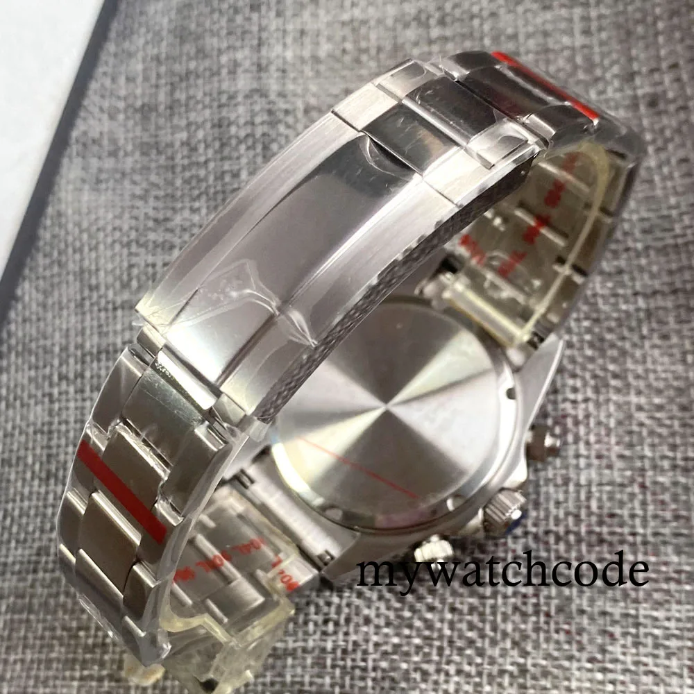 VK63 zegarek dla mężczyzn Montre Homme Relogio Masculino chronograf luksusowy zegarek ze stali nierdzewnej trzy-oko Dial zegar biznes