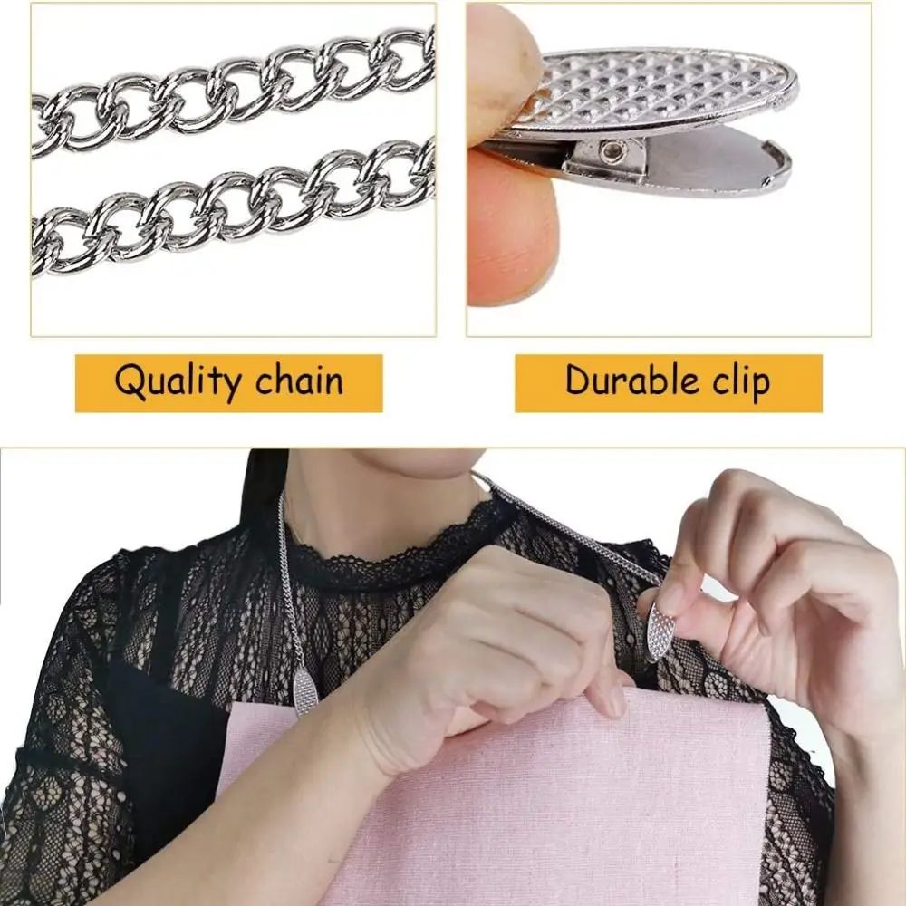 Alloy Napkin Chain with Clip Silver Color Clamp Firmly Serviette Holder Clip Convenient to Use Dinner Accessory