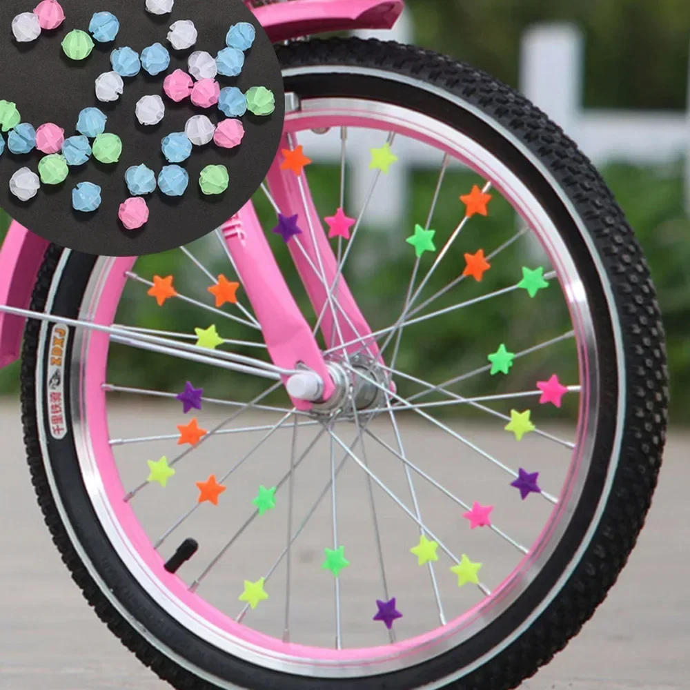 

36PCS Colorful Decorations Clips for Kids Bike Multi Color Plastic Bicycle Wheel Spoke Beads Children Kid Gifts Bike Accessories