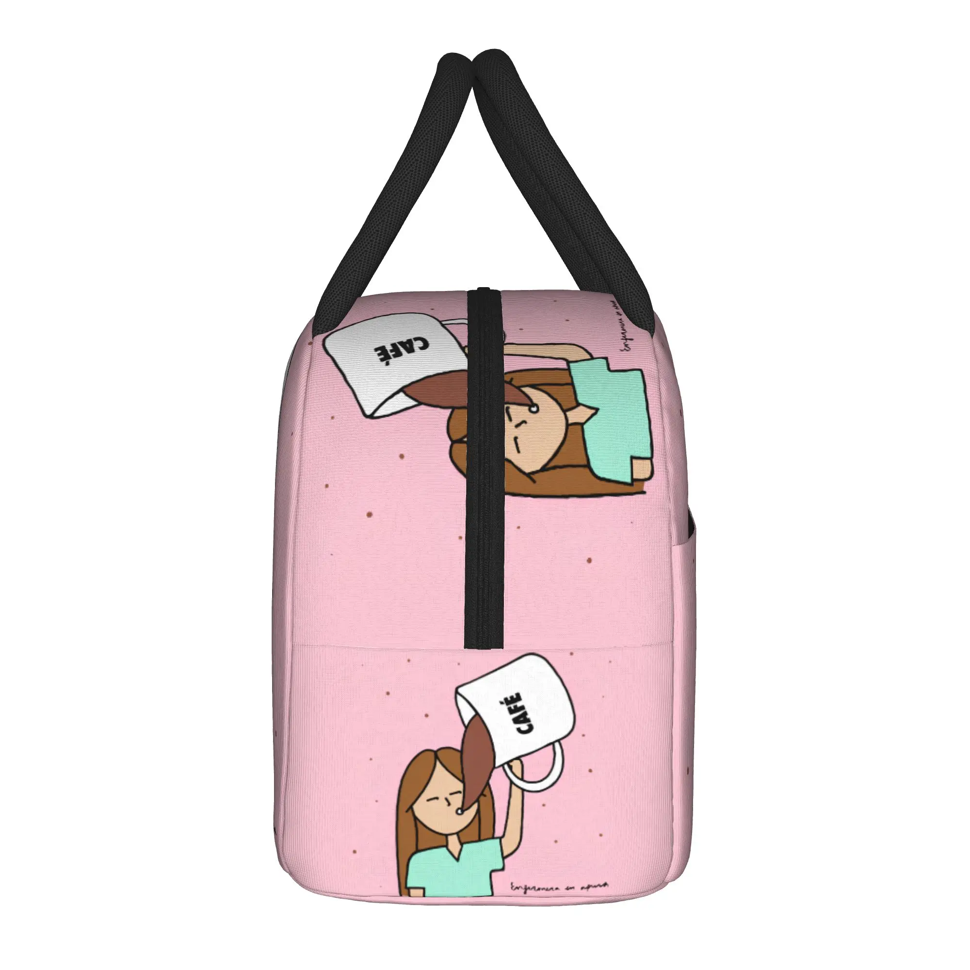 Nurse Enfermera En Apuros Medical Care Lunch Bag Coffee Lunch Box For Women Portable Cooler Bag Oxford Print Tote Food Bags