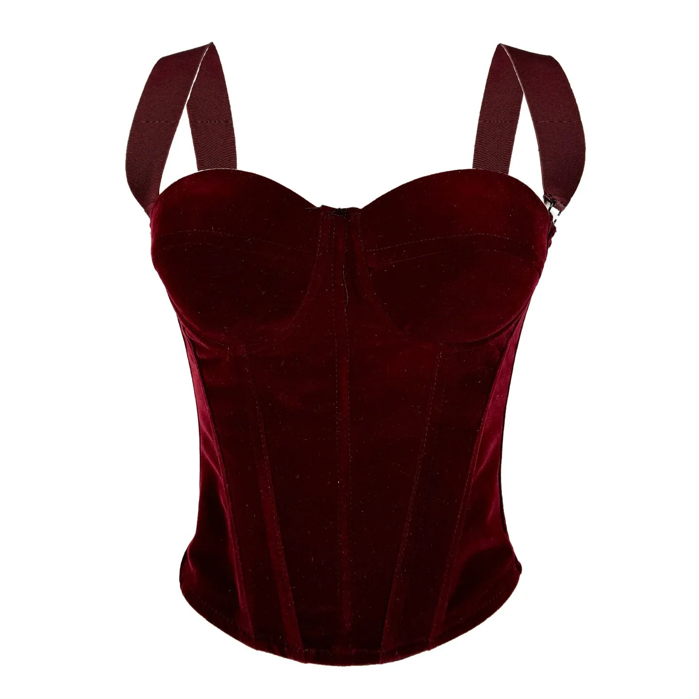 

Autumn Winter Velvet Zipper Model High-end Sense, Shapewear Inside, Fishbone Bra Outside Suspenders Korean Fashion Clothing