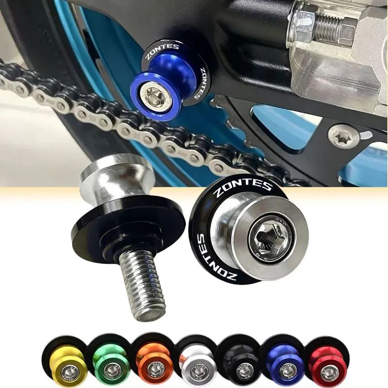For Zontes 350R 350X 350T 310V 703F 703RR 310R G1 125U1 GK Motorcycle Swingarm Spool Sliders CNC Aluminum Rear Stand Screws 8MM