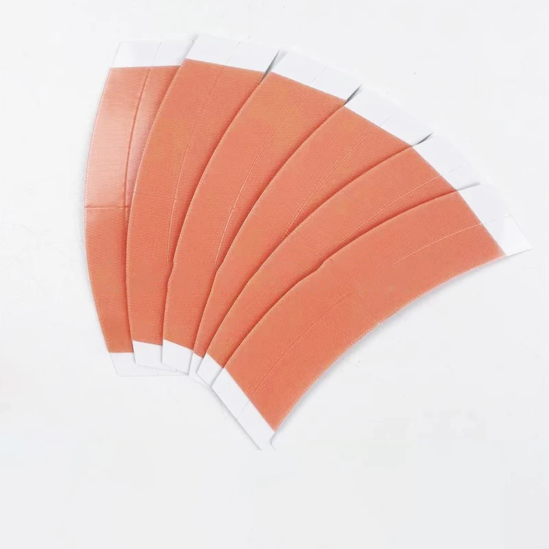 شعر مستعار بشبكة حمراء لاصقة على الوجهين لاصق بيولوجي قوي لفروة الرأس لا يترك علامات مقاوم للماء ومقاوم للعرق لأمن الشعر المستعار