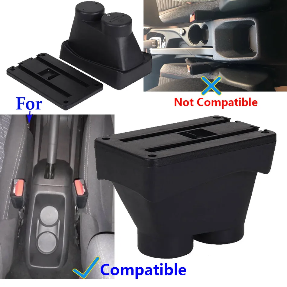 For Peugeot 208 Armrest Box For Peugeot 208 2012-2018 Car Armrest Retrofit partsBracing Height Increase Arm auto Storage Box