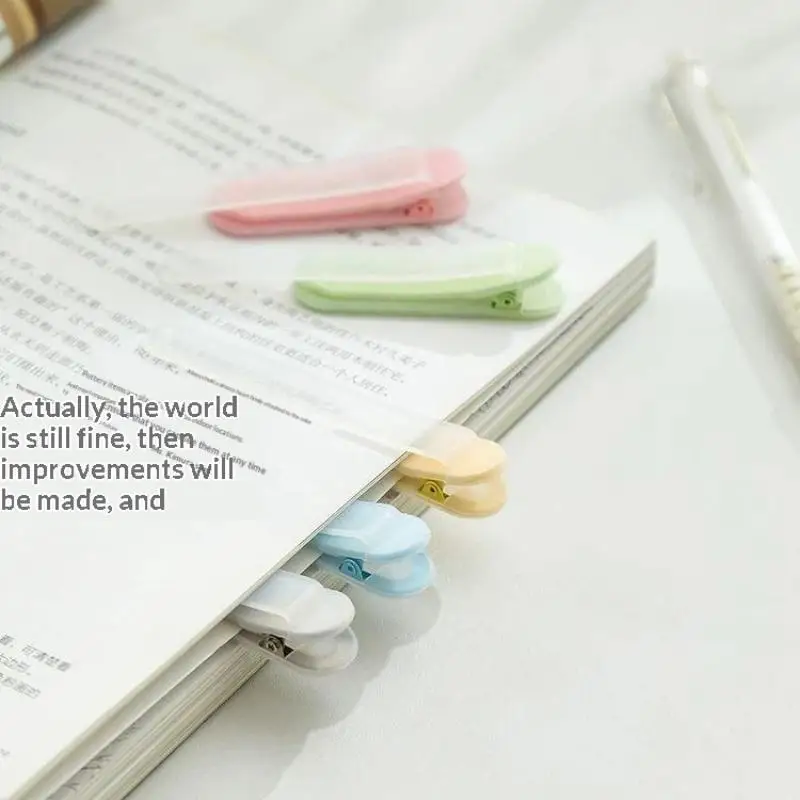 New！Transparent Automatic Page Following Bookmark Clip Reusable Soft Touch Portable Reading Marker