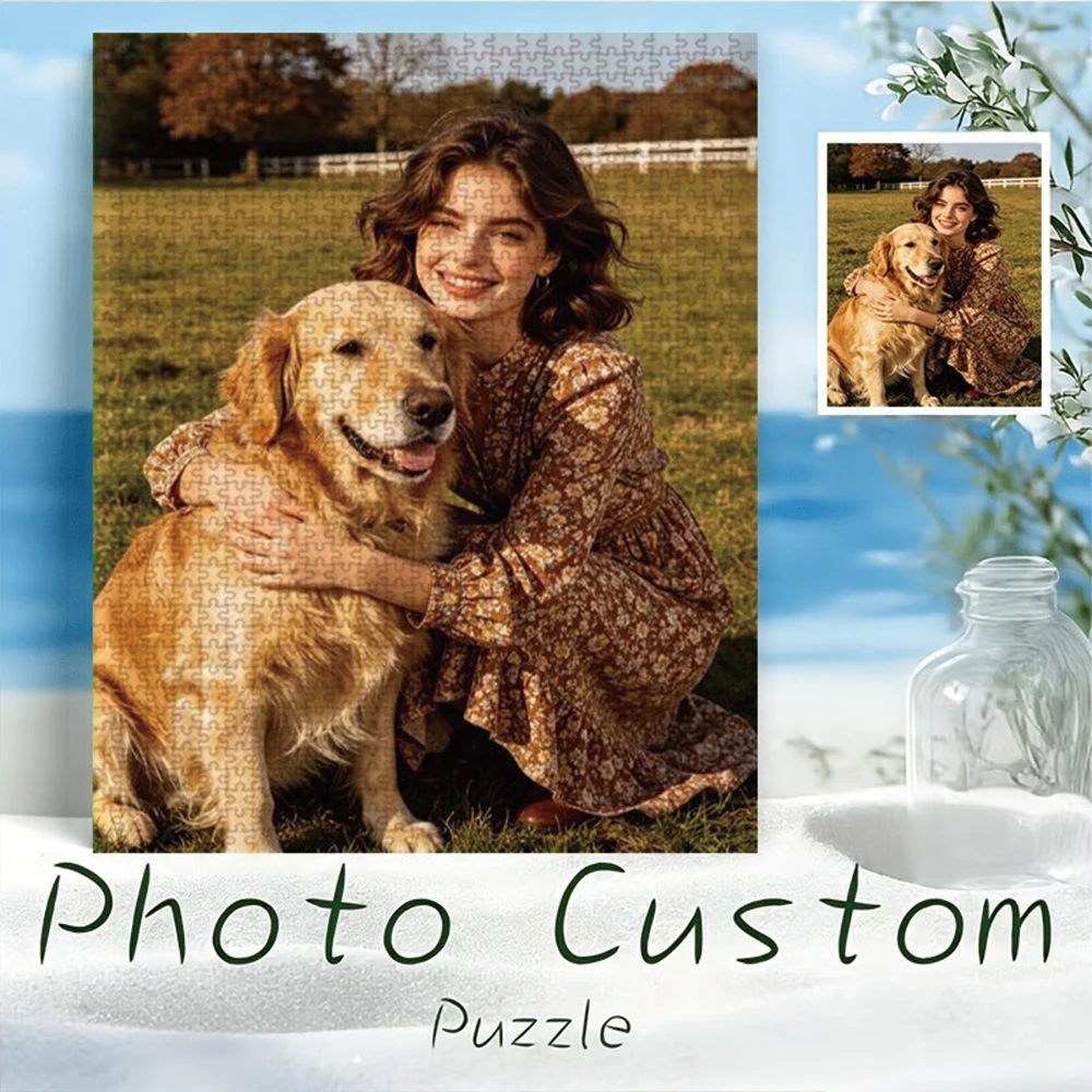 35/300/500/1089pcs Personalized Custom Photo Puzzle Selfie Photo Customize Your Puzzle To Create An One-Of-A-Kind Present.