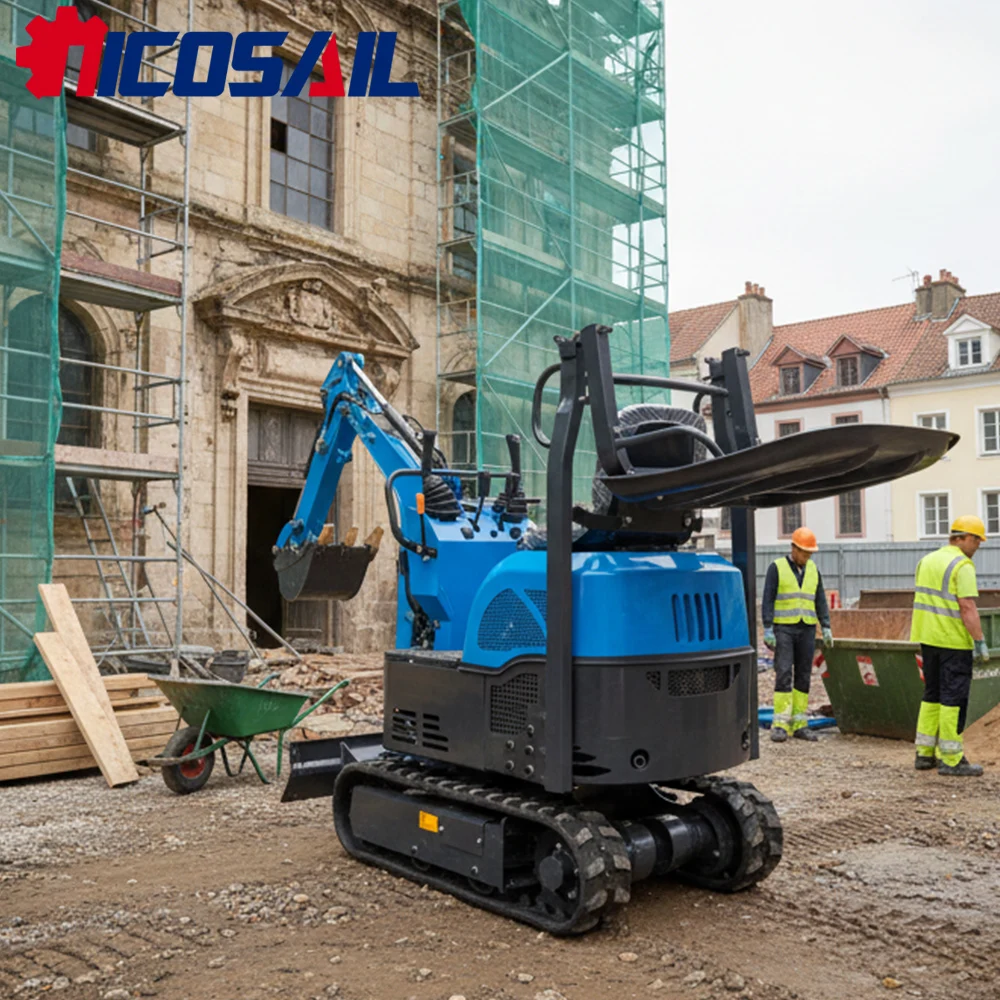 

Hydraulic 0.8T Compact Excavator Euro 5 CE Approved Farm Construction Working Equipment System