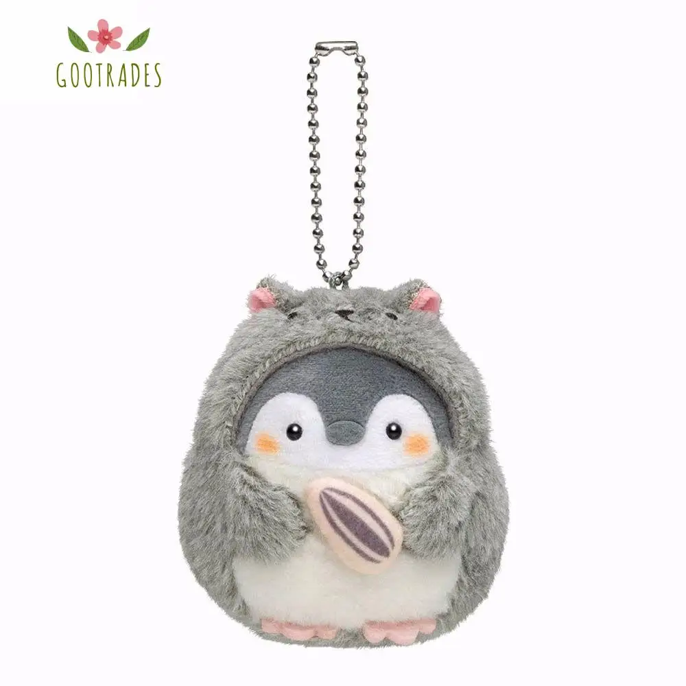 Boneca de pelúcia pinguim bonito para meninas, desenhos animados, Koupen Chan, brinquedos de pelúcia animal, anime kawaii, chaveiro hamster, pingente de saco anel, presente, novo