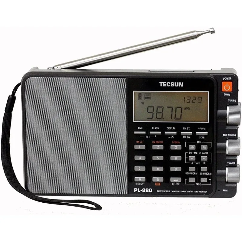 PL880 Portable Digital PLL Dual Conversion AM/FM Longwave Shortwave Radio with SSB (Single Side Band) Reception