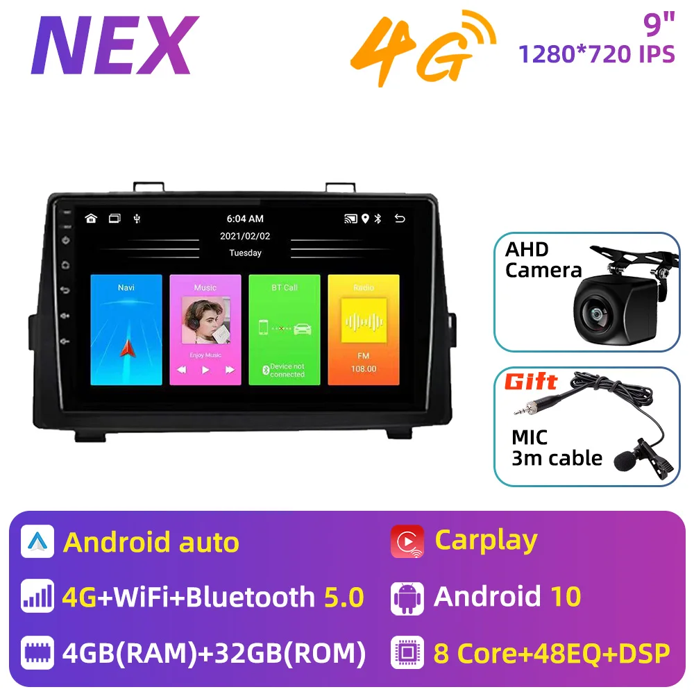 Voor Toyota Noah Voxy 70 2007-2013 2 Din Android Autoradio Stereo GPS Carplay Navigatie Head Unit Autoradio multimedia Kaarten