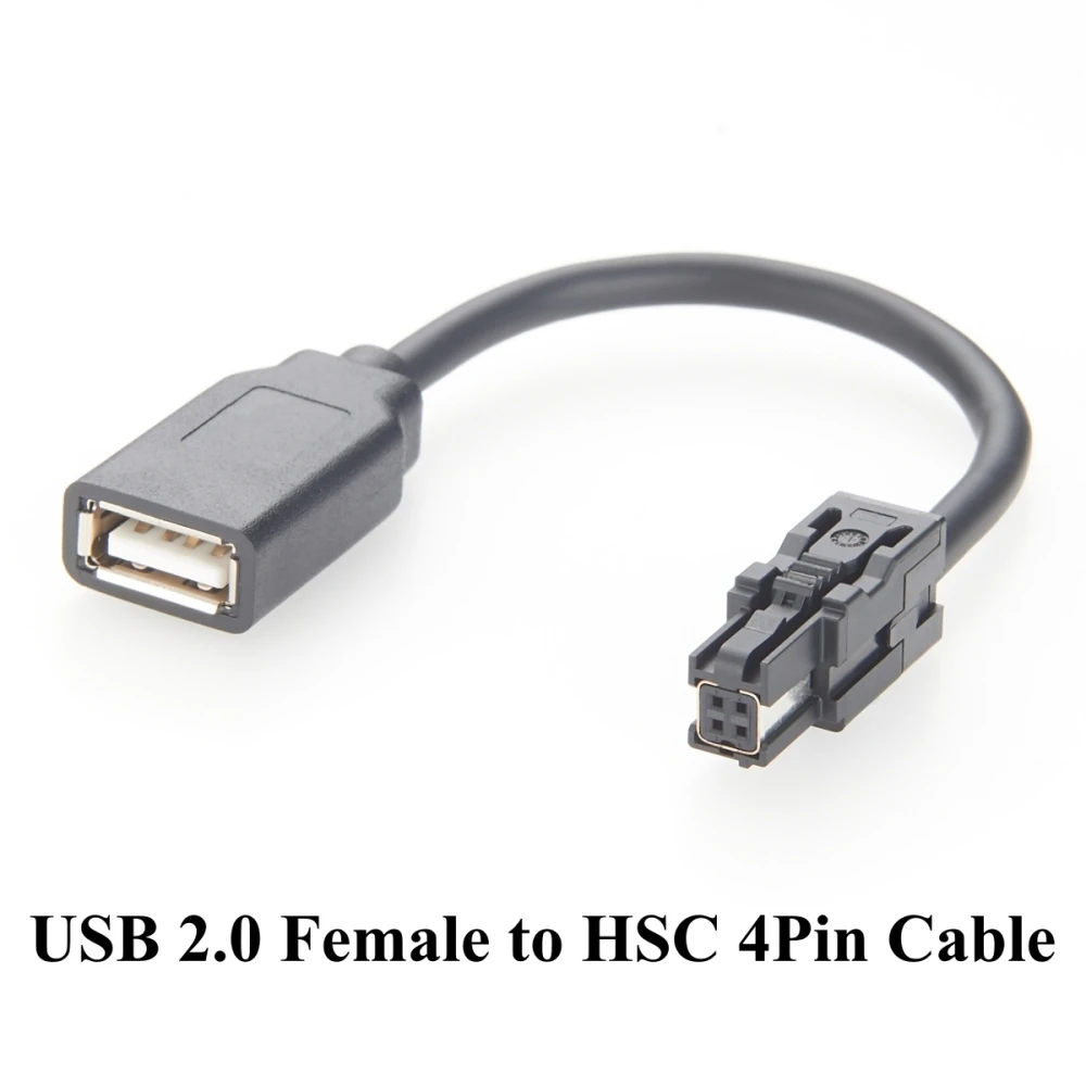 

USB 2.0 A Female to HSC 4Pin Female Automotive Cable USB to HSC Car Data & Power Vehicle Diagnostics Cable for Infotainment,GPS
