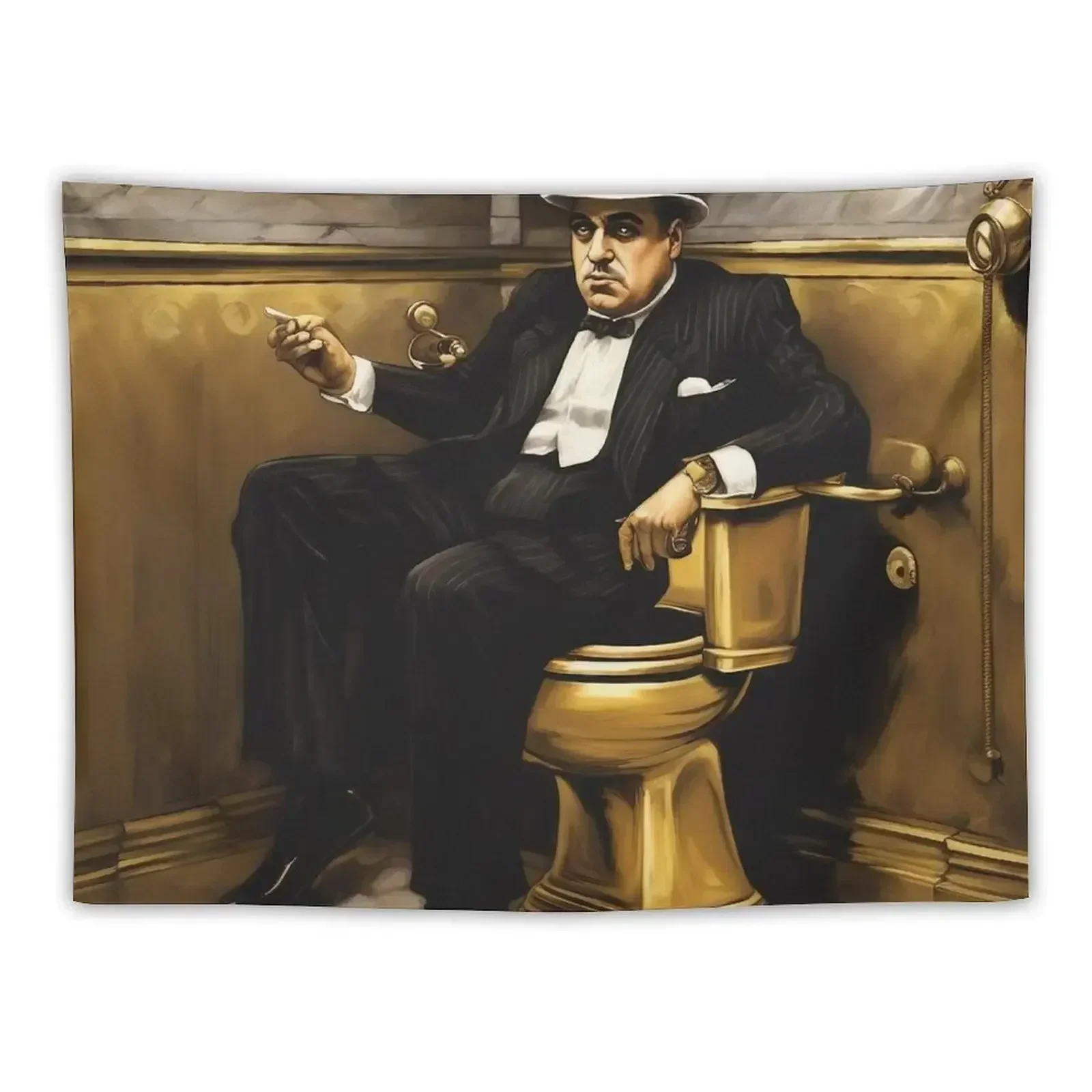 Gangster's Golden Throne Tapestry Wall Decoration Items Bed Room Decoration Room Decoration Aesthetic Wall Tapestry