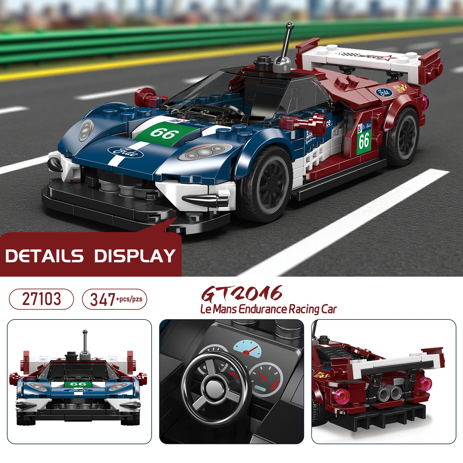 MOLDKING Kit di blocchi per auto sportive MOC Famoso modello di auto Supercar Veicolo da corsa Assemblaggio Mattoni Ornamenti Giocattoli Ragazzi Regali