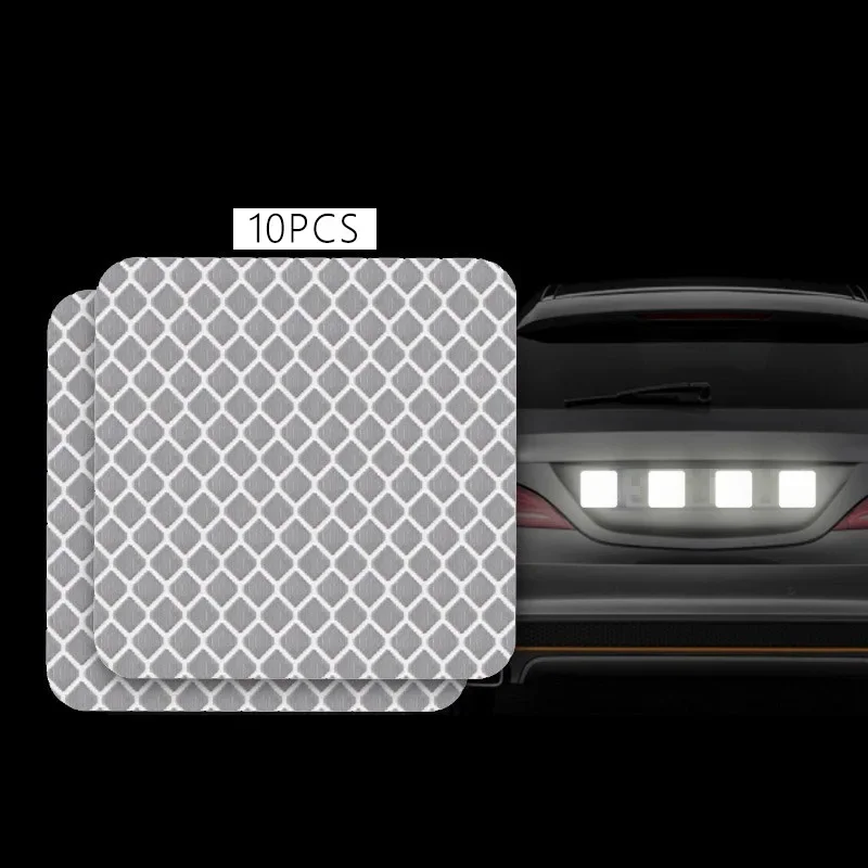 10 قطعة مقاوم للماء سيارة الوفير ملصقات عاكسة دراجة نارية تحذير شريط إضاءة طويل آمن عاكس ملصقات ليلة القيادة صائق #3