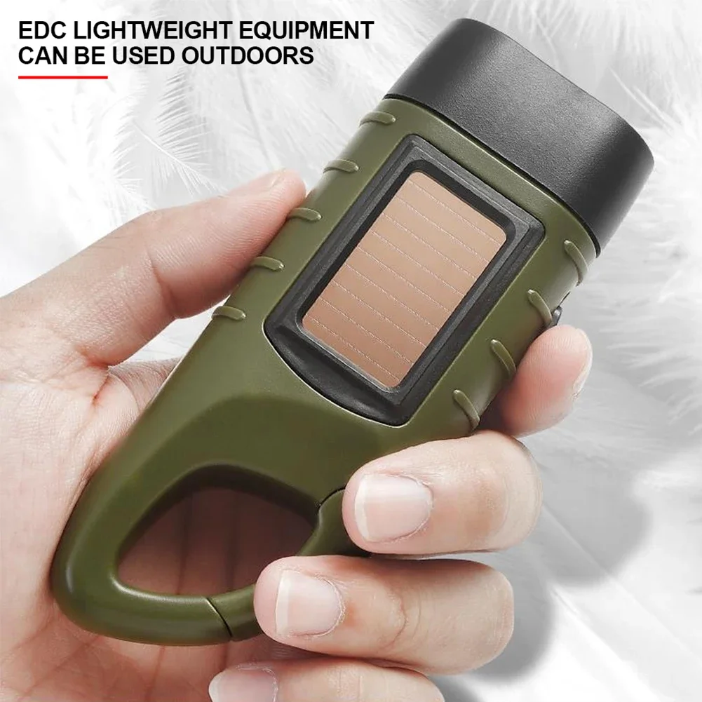 Outdoor LED Hand Pressing Dynamo Solar Crank Power Flashlight Torch Light Hand Press Crank Camping Lamp Light for Outdoor Home