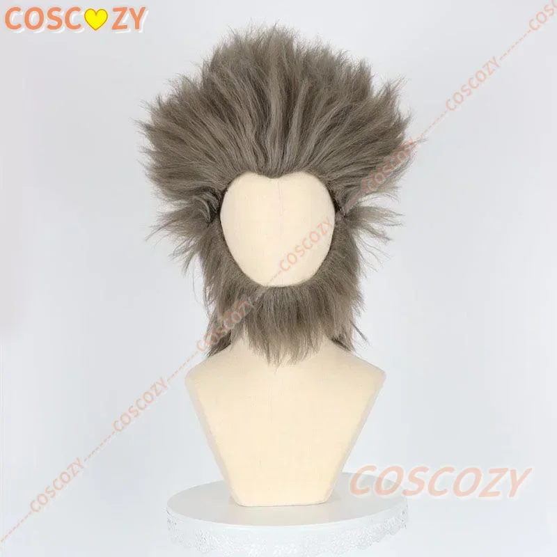 Gioco di pressione Black Myth: Wukong parrucca Cosplay barba Set Wukong Halloween Brown Cos capelli parrucca sintetica resistente al calore + cappuccio per parrucca