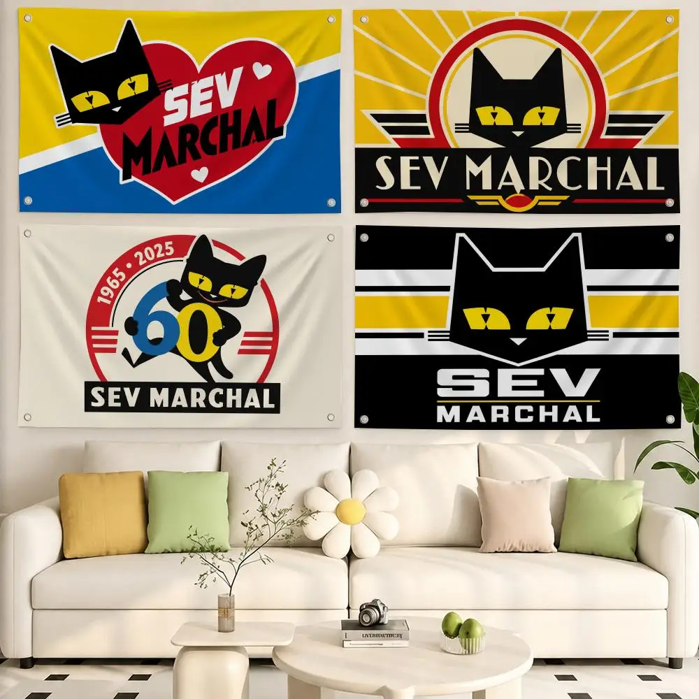 Black Cat S-SEV M-Marchal Flags Flags, Room, Dormitory, Camping, Party, Home Decor Gifts
