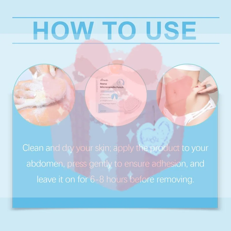Nano Microneedle Patch Reduce Fat Control Weight  Sugar Firm Skin Make Skin Softer Brighter Smoother Skin Friendly