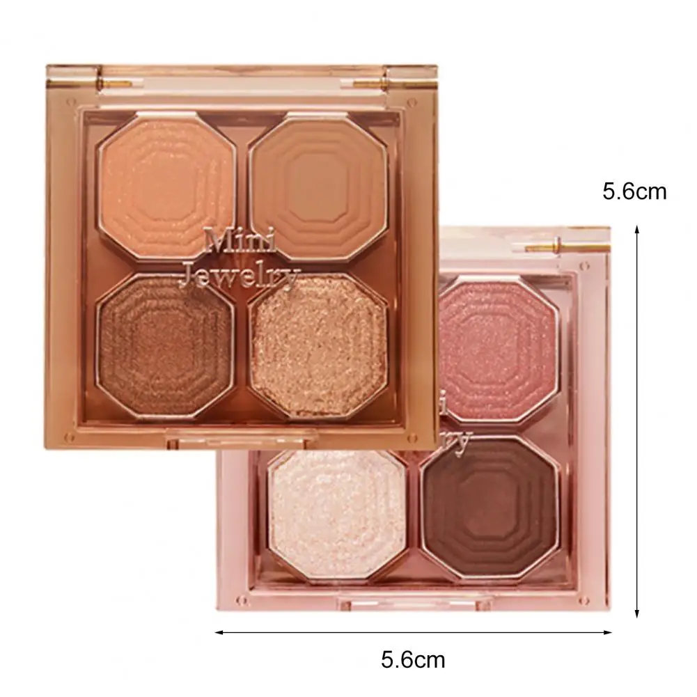 Cosmetic EyeShadows Palette Delicate Longwear Makeup Supplies Long-term Use Rose Pink 4 Colors Shadow Palette for Wedding