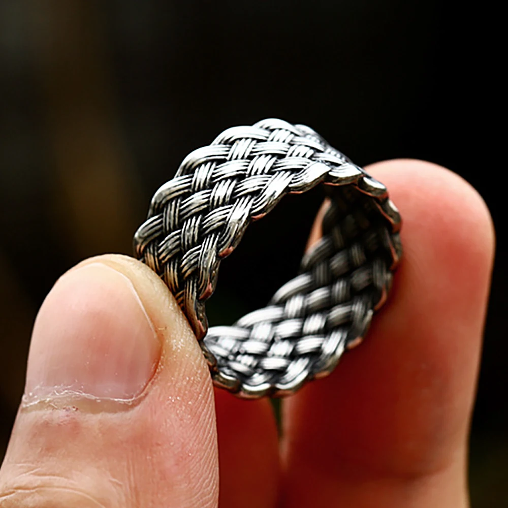 Retro Viking Stainless Steel Celtics Knot Ring Men Women Nordic Simple Love Intertwined Rings Punk Fashion Jewelry Gifts