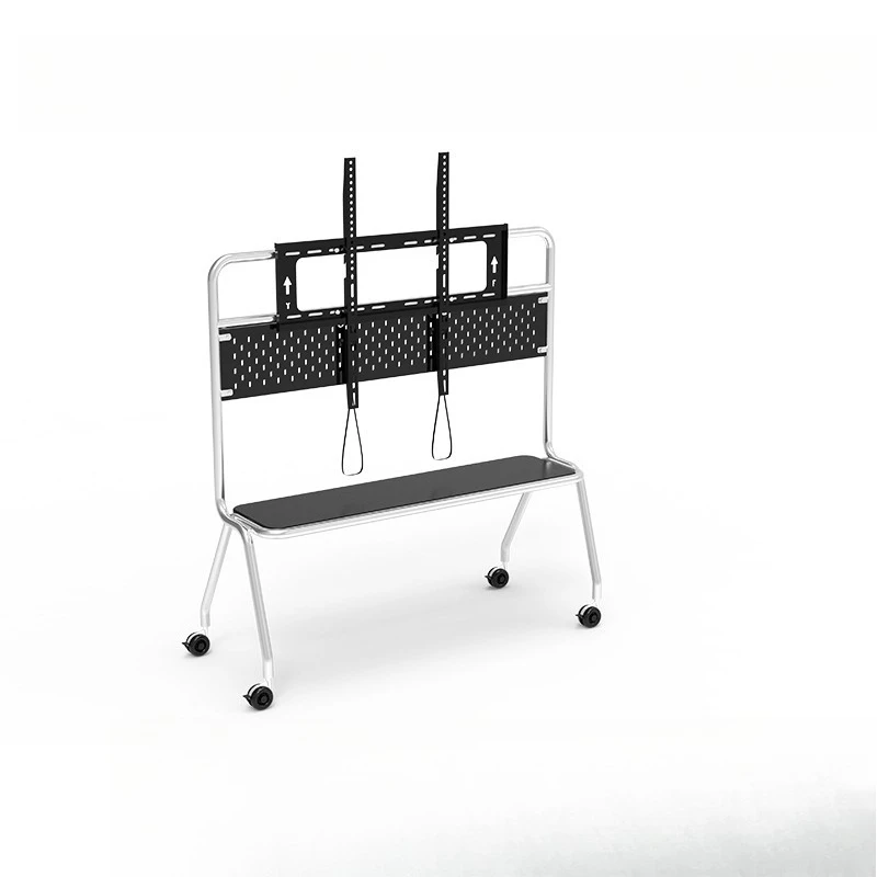 75-Inch TV mobile bracket, stainless steel pulley telescopic TV hanger, floor-to-ceiling medieval